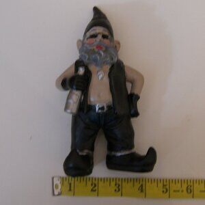 Biker Gnome holding Bottle